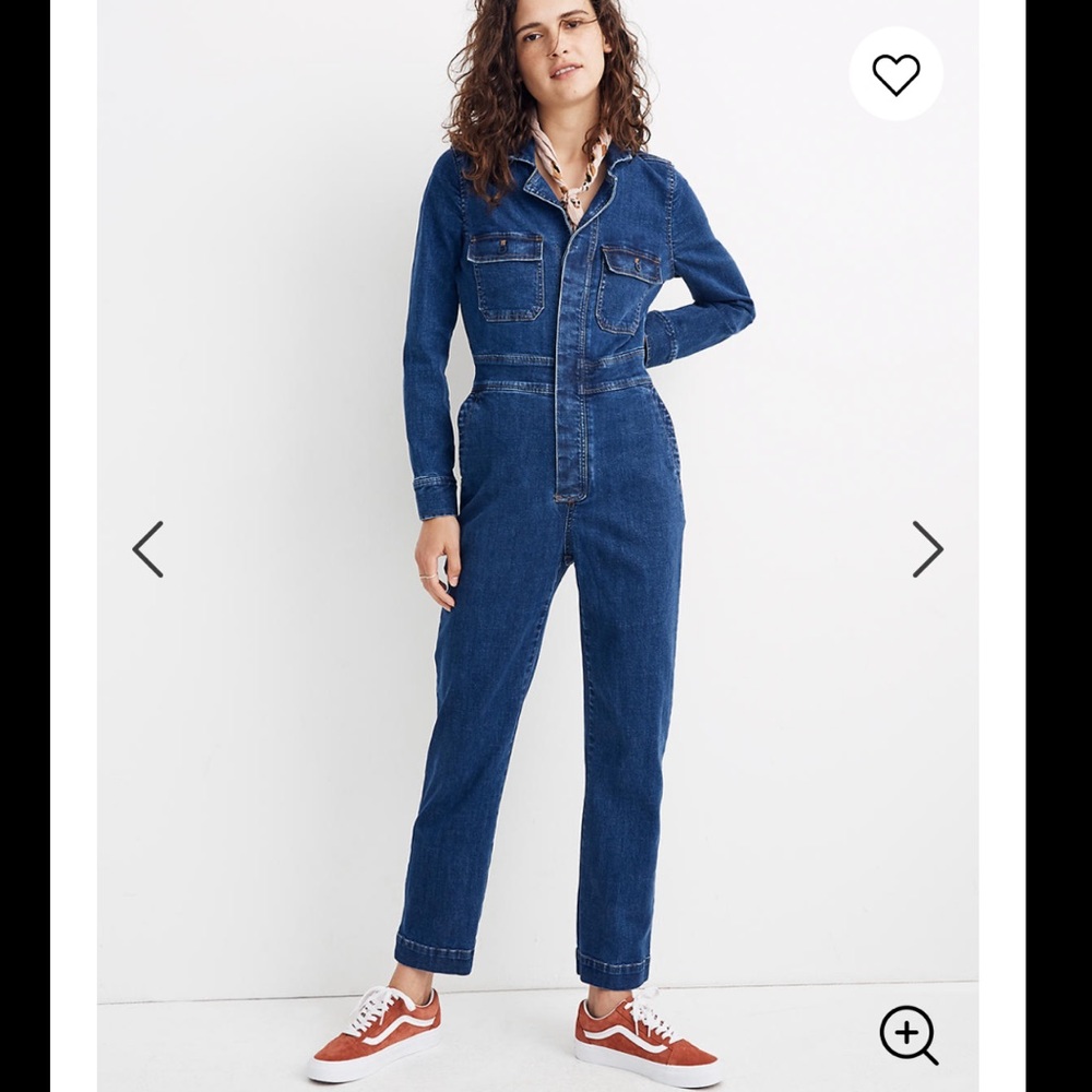 Madewell denim slim coverall jumpsuit PXXS